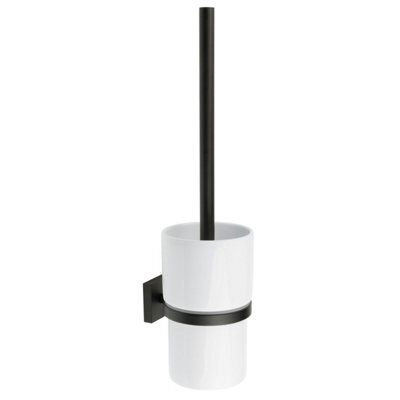 Smedbo Wall Mounted Toilet Brush And Porcelain Container