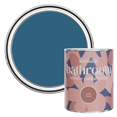 Rust-Oleum Cobalt Satin Bathroom Wood & Cabinet Paint 750Ml - image 1