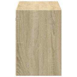 Berkfield Tv Wall Cabinet With Led Lights Sonoma Oak 100X31X45 Cm - thumbnail 7