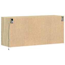 Berkfield Tv Wall Cabinet With Led Lights Sonoma Oak 100X31X45 Cm - thumbnail 8