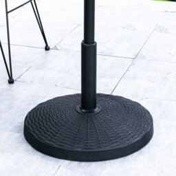 Living And Home Black Round Resin Umbrella Base Heavy Duty Outdoor Patio Parasol Stand - thumbnail 2