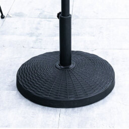 Living And Home Black Round Resin Umbrella Base Heavy Duty Outdoor Patio Parasol Stand - thumbnail 1