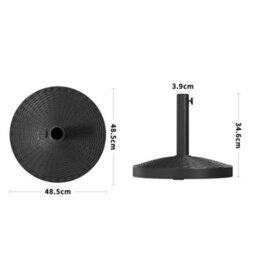 Living And Home Black Round Resin Umbrella Base Heavy Duty Outdoor Patio Parasol Stand - thumbnail 5