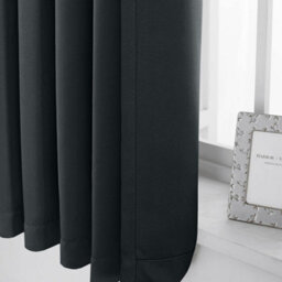 Ameha Black Blackout Pencil Pleat Curtains Ready Made Thermal Insulated Heavy Thick Curtain 66''x90'' Bedroom Living Room Uk - thumbnail 8