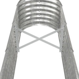 Berkfield Garden Planter Powder-Coated Steel 260X40X36 Cm Silver - thumbnail 5