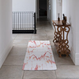 Benjamin Tate Design Pink Marble Runner Special Soft Home Rug - thumbnail 3