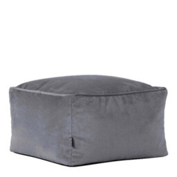 icon Amara Velvet Bean Bag Pouffe Charcoal Grey - thumbnail 3