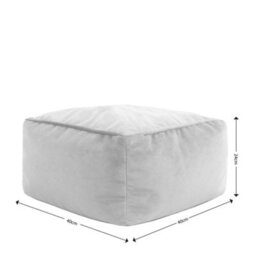 icon Amara Velvet Bean Bag Pouffe Charcoal Grey - thumbnail 6