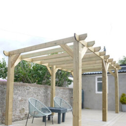 "NLC(DRIFFIELD)LIMITED Nlc Xl Wooden Pergola 5.4M X 3.6M (17'9"" X 11'10"") With Heavy Duty Tanalised Timber" - thumbnail 8
