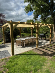 "NLC(DRIFFIELD)LIMITED Nlc Xl Wooden Pergola 5.4M X 3.6M (17'9"" X 11'10"") With Heavy Duty Tanalised Timber" - thumbnail 4