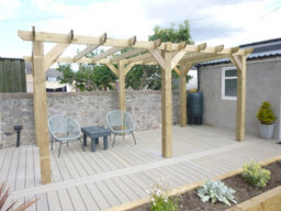 "NLC(DRIFFIELD)LIMITED Nlc Xl Wooden Pergola 5.4M X 3.6M (17'9"" X 11'10"") With Heavy Duty Tanalised Timber" - thumbnail 2