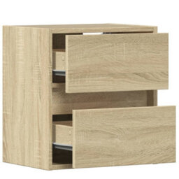 Berkfield Tv Wall Cabinets With Led Lights 2 Pcs Sonoma Oak 41X31X45 Cm - thumbnail 9