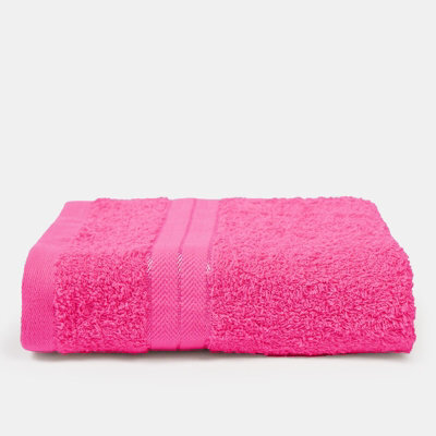 Ohs Luxury 100% Cotton Hand Towel, 50 X 80Cm - Bright Pink - image 1