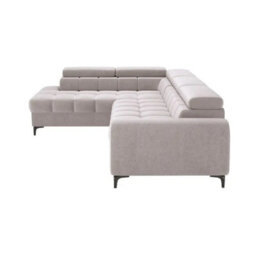 Aurelio L Shape Corner Sofa Bed With Storage And Adjustable Headrests, Modern Sleeper Sofa 268X204 Cm Navy Blue Left - thumbnail 4