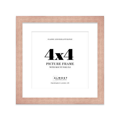 "4X4"" Bronze Picture Frame - 4X4"" Square Frame With 3X3"" Mount For 4X4""/3X3"" Pictures Art Deco Style Room Decor, 1 Pack" - image 1