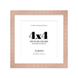 "4X4"" Bronze Picture Frame - 4X4"" Square Frame With 3X3"" Mount For 4X4""/3X3"" Pictures Art Deco Style Room Decor, 1 Pack"