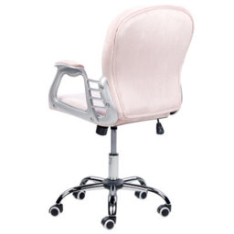 Beliani Desk Chair Princess Velvet Pastel Pink - thumbnail 7