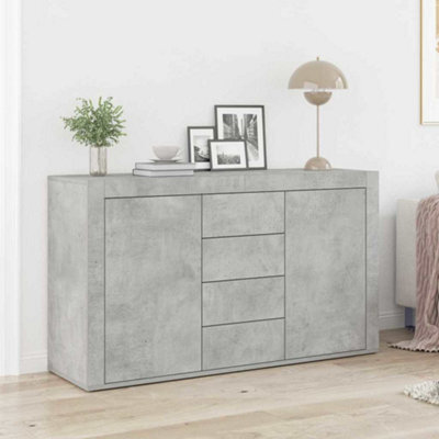Berkfield Sideboard Concrete Grey Engineered Wood 120 X 36 X 69 Cm Storage - image 1