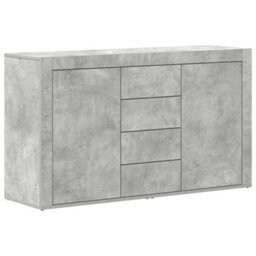 Berkfield Sideboard Concrete Grey Engineered Wood 120 X 36 X 69 Cm Storage - thumbnail 2