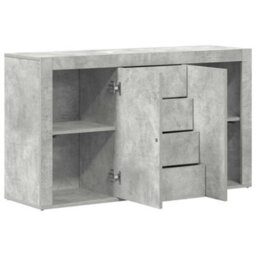 Berkfield Sideboard Concrete Grey Engineered Wood 120 X 36 X 69 Cm Storage - thumbnail 5