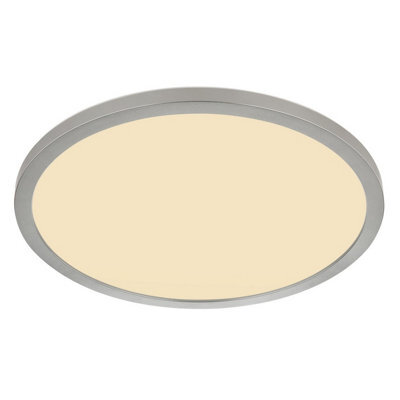 Luminosa Lighting Luminosa Sapana 30Cm Round Flush Ceiling Light Nickel Matt Ip44 Led 3000K - image 1