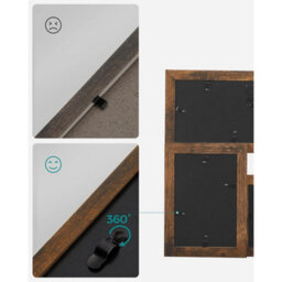 Songmics 4-Photo Wall Frame Set, Collage Picture Display, Family Memory Showcase Collection, Rustic Brown - thumbnail 5