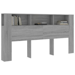 Berkfield Headboard Cabinet Grey Sonoma 200X18.5X104.5 Cm - thumbnail 6