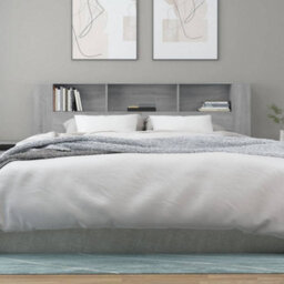 Berkfield Headboard Cabinet Grey Sonoma 200X18.5X104.5 Cm - thumbnail 5