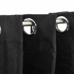 Berkfield Linen-Look Blackout Curtains 2 Pcs Anthracite 140X175Cm - thumbnail 3