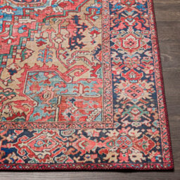 Livabliss Iris-Vintage Red Blue Beige Traditional Boho Living Dining Bedroom Rug 107 X 168 Cm Easy Care, Non Shedding - thumbnail 5