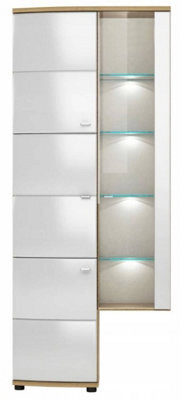 Arte Polo 10 Tall Display Cabinet 86Cm - Vertical Storage With Glass Display - image 1