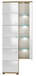 Arte Polo 10 Tall Display Cabinet 86Cm - Vertical Storage With Glass Display