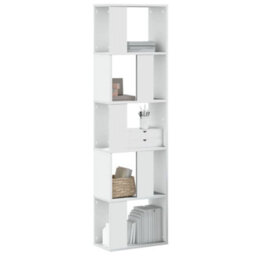 Berkfield Durable Bookcase 5-Tier White 45X23.5X162.5 Cm Engineered Wood - thumbnail 2