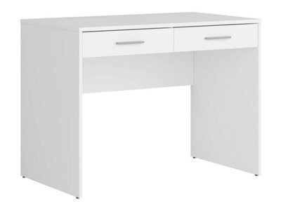 Arte Nepo Plus 100Cm White Study Desk - Modern Youth Desk With 2 Drawers - image 1
