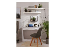 Arte Nepo Plus 100Cm White Study Desk - Modern Youth Desk With 2 Drawers - thumbnail 5