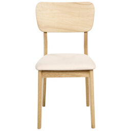 Beliani Set Of 2 Dining Chairs Minier Wood Light Brown/ Beige - thumbnail 5