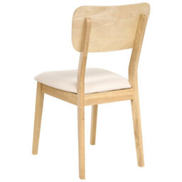Beliani Set Of 2 Dining Chairs Minier Wood Light Brown/ Beige - thumbnail 6
