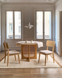Beliani Set Of 2 Dining Chairs Minier Wood Light Brown/ Beige - thumbnail 2