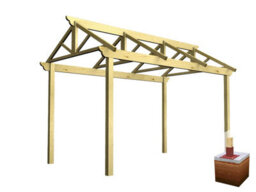 Edecks Parliament Wooden Garden Pergola Walkway (W 2700mm X D 3600mm) With Concrete In Posts (2.7M) - thumbnail 2
