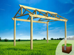 Edecks Parliament Wooden Garden Pergola Walkway (W 2700mm X D 3600mm) With Concrete In Posts (2.7M) - thumbnail 1