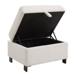 Home Detail Daniel Small U-Shaped Sofa With Storage Footstool, Cream Linen - thumbnail 5