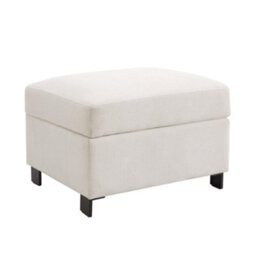 Home Detail Daniel Small U-Shaped Sofa With Storage Footstool, Cream Linen - thumbnail 4