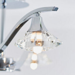 Anson Lighting Worland 3Lt Semi Flush Light Finished In Chrome Plate And Clear Crystal - thumbnail 2