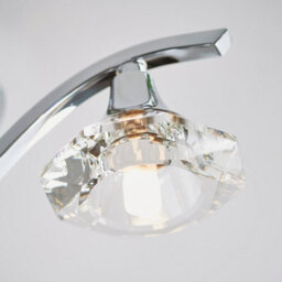 Anson Lighting Worland 3Lt Semi Flush Light Finished In Chrome Plate And Clear Crystal - thumbnail 5