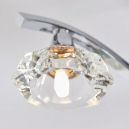 Anson Lighting Worland 3Lt Semi Flush Light Finished In Chrome Plate And Clear Crystal - thumbnail 3