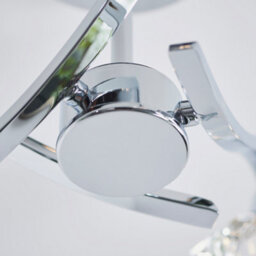 Anson Lighting Worland 3Lt Semi Flush Light Finished In Chrome Plate And Clear Crystal - thumbnail 4