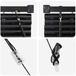 Walplus Window Blind With Curtains Manual Black Aluminium - thumbnail 8