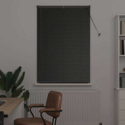 Walplus Window Blind With Curtains Manual Black Aluminium - thumbnail 3