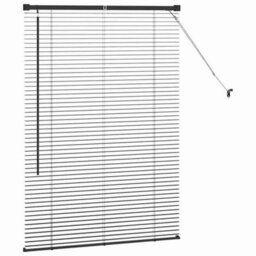 Walplus Window Blind With Curtains Manual Black Aluminium - thumbnail 6