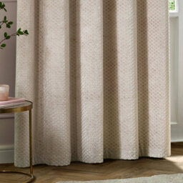 Paoletti Neptune Fully Lined Velvet Eyelet Curtain Pair, Champagne, (W) 117 X (D) 183Cm - thumbnail 4